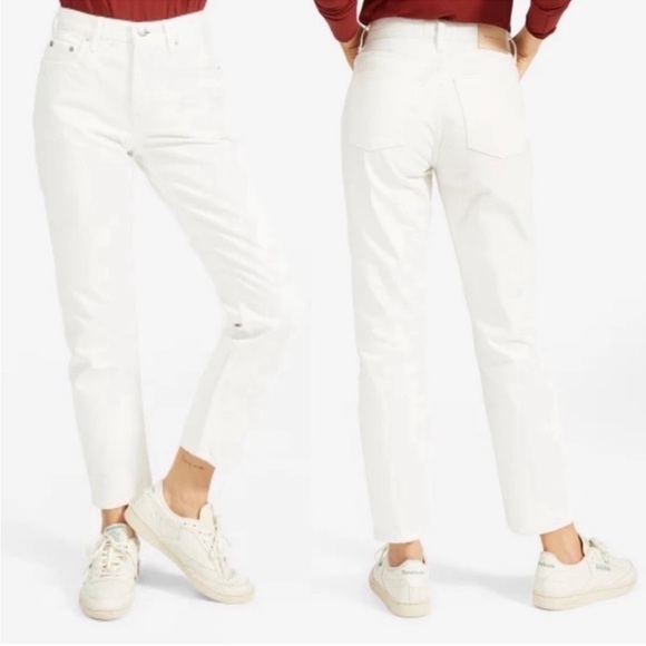 Everlane Denim - Everlane The Cheeky Jean White Ivory 32 Crop